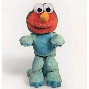 Sesame Street Tickle Me Elmo Dino Dinosaur Stomp Dancing Plush Toy  Tested Works